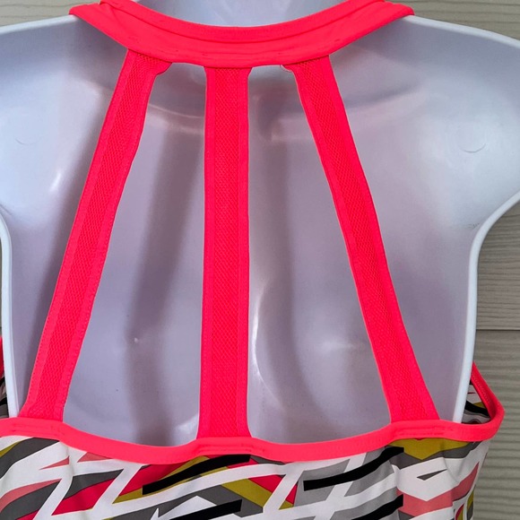 Fabletics Women's Pink Athletic Active Color Blocked Sleeveless Tank Size Large - Picture 3 of 8